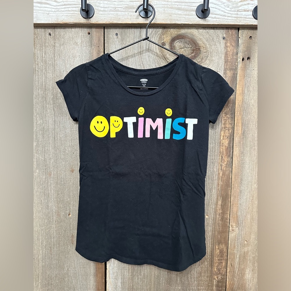 Old Navy Optimist Graphic T-shirt in Black Size XL 14 Girls